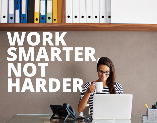 Work Smarter, Not Harder laptop